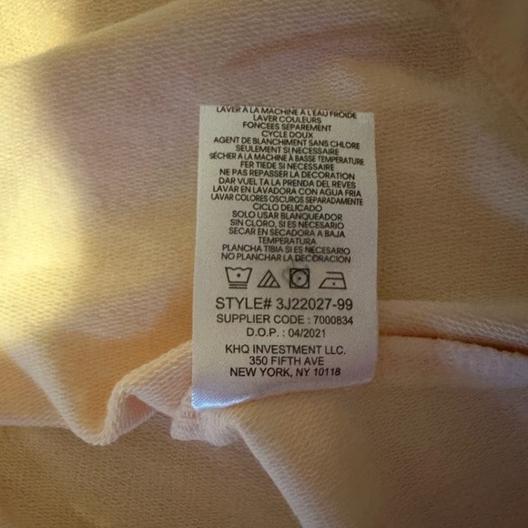 Calvin Klein Girls Long Sleeve Crew Neck Peplum Top In Light Pink Size 6 - Picture 5 of 5